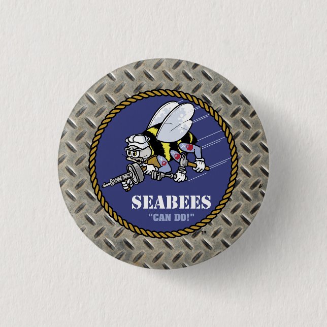 US-Marine | Seabees Button (Vorderseite)