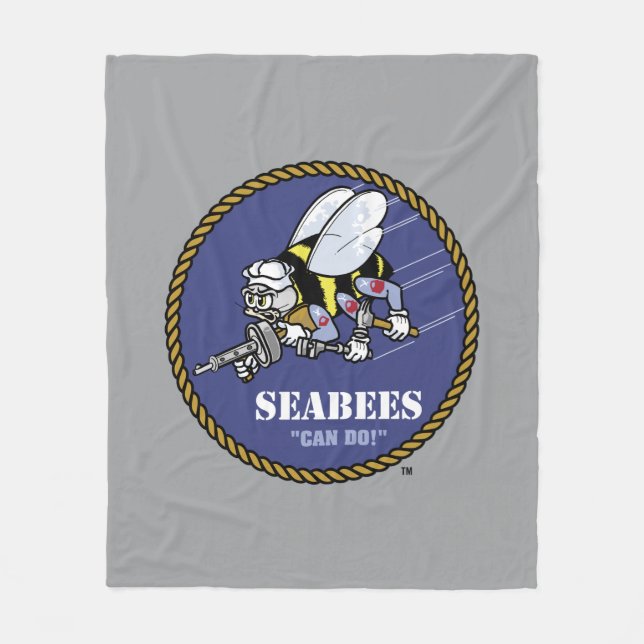 US-Marine | Seabees Fleecedecke (Vorderseite)