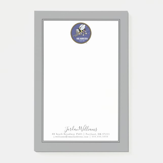 US-Marine | Seabees Post-it Klebezettel (Vorderseite)