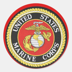 US Marine Siegel Runder Aufkleber