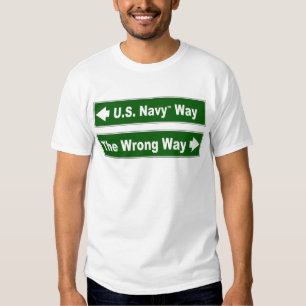 US Marine-Weisen-Straßen-Zeichen-Shirt T-Shirt