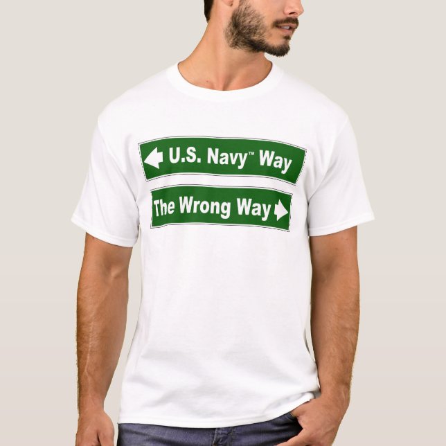 US Marine-Weisen-Straßen-Zeichen-Shirt T-Shirt (Vorderseite)