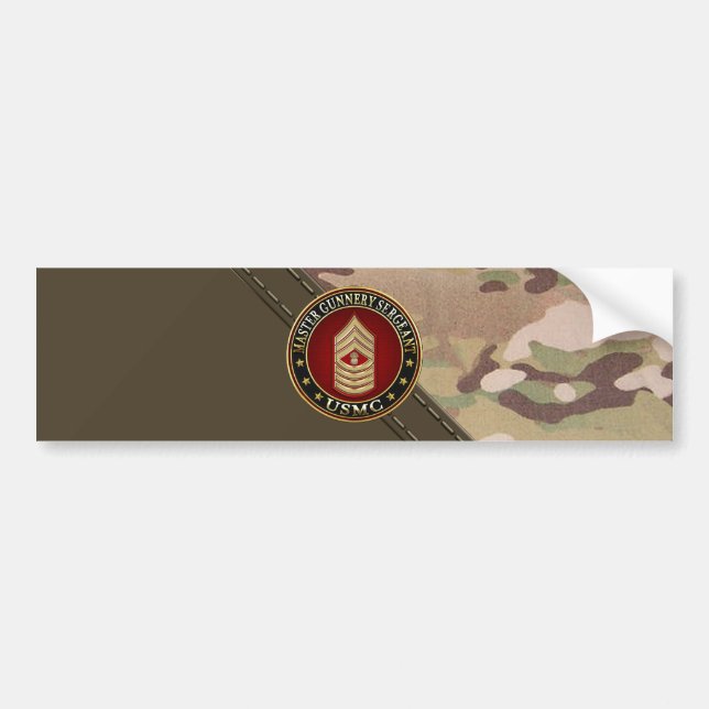 US-Marineinfanterie: Master Gunnery Sergeant (USMC Autoaufkleber (Vorne)