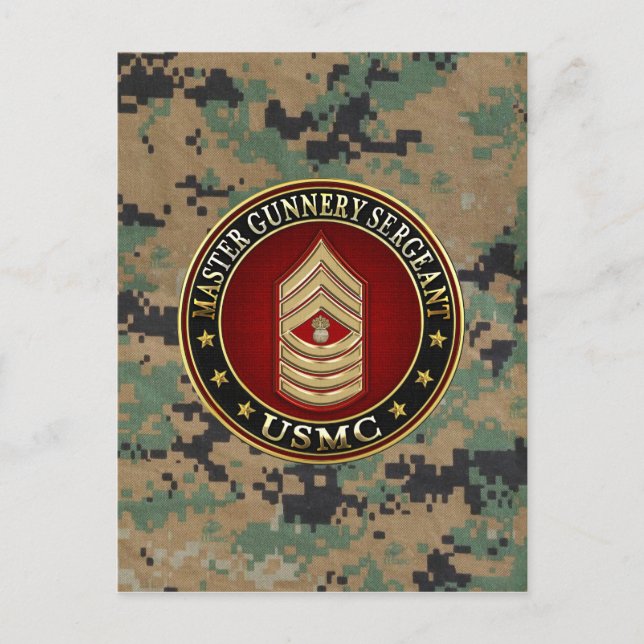 US-Marineinfanterie: Master Gunnery Sergeant (USMC Postkarte (Vorderseite)