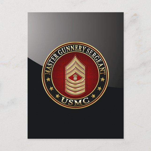 US-Marineinfanterie: Master Gunnery Sergeant (USMC Postkarte (Vorderseite)