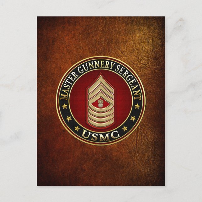 US-Marineinfanterie: Master Gunnery Sergeant (USMC Postkarte (Vorderseite)