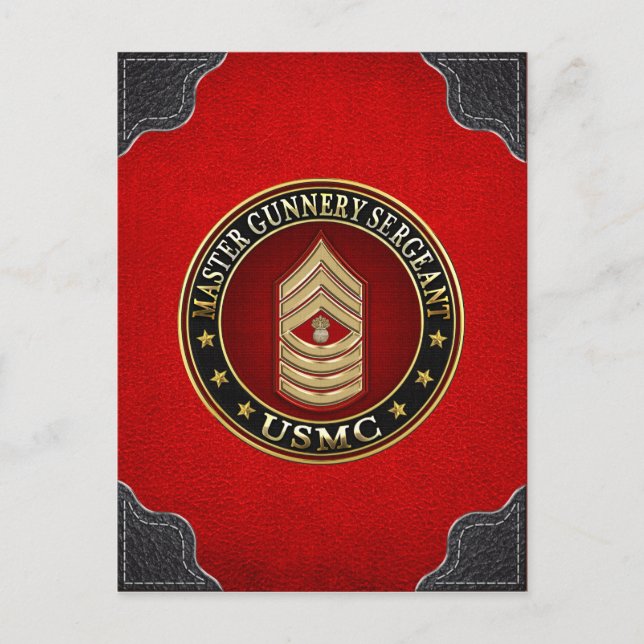 US-Marineinfanterie: Master Gunnery Sergeant (USMC Postkarte (Vorderseite)
