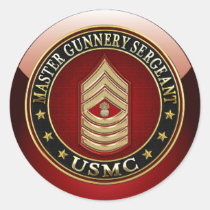US-Marineinfanterie: Master Gunnery Sergeant (USMC Runder Aufkleber