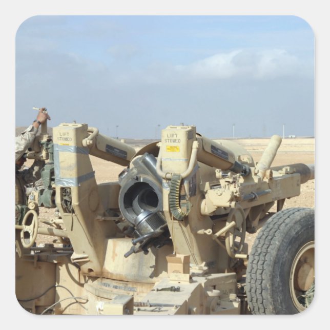 US-Marineinfanteristen bereiten sich auf die Entla Quadratischer Aufkleber (Vorderseite)