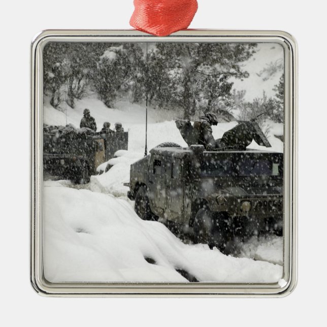 US-Marinepatrouille am Khowst-Gardez-Pass Silbernes Ornament (Vorne)