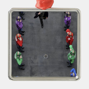 US-Marineregenbogen sideboys Silbernes Ornament