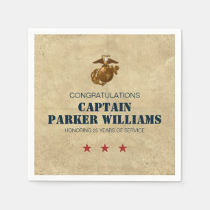 US Marines Corps Retirement Party Serviette