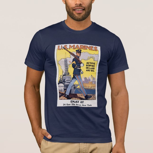 US-Marines Poster des Ersten Weltkriegs T-Shirt (Vorderseite)