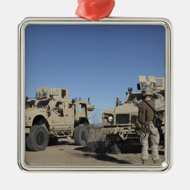 US-Marines Silbernes Ornament (Vorne)