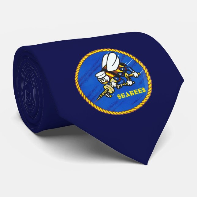 US-Marineseabees-Logo Krawatte (Gerollt)