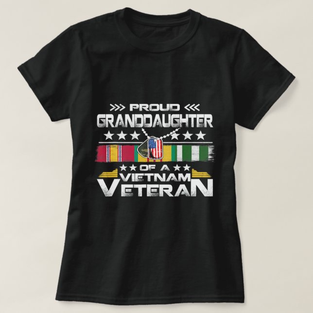 US-Militärfamilie Proud Grandtochter a Vietnam V T-Shirt (Design vorne)