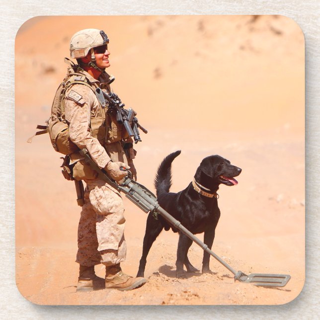 US-MILITÄRHUNDE GETRÄNKEUNTERSETZER (Vorderseite)
