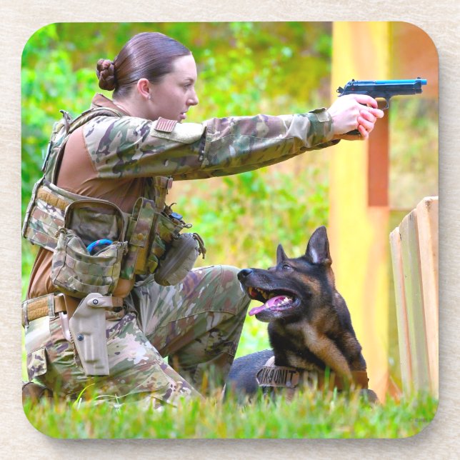 US-MILITÄRHUNDE GETRÄNKEUNTERSETZER (Vorderseite)