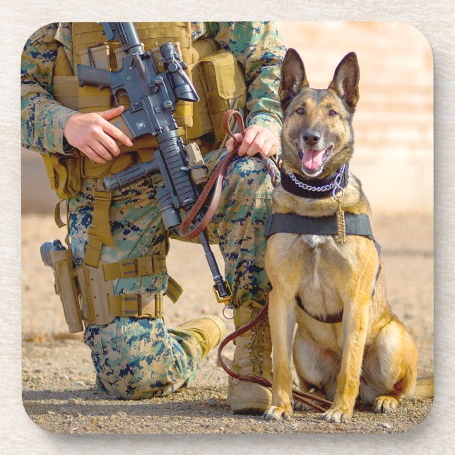 US-MILITÄRHUNDE GETRÄNKEUNTERSETZER (Vorderseite)