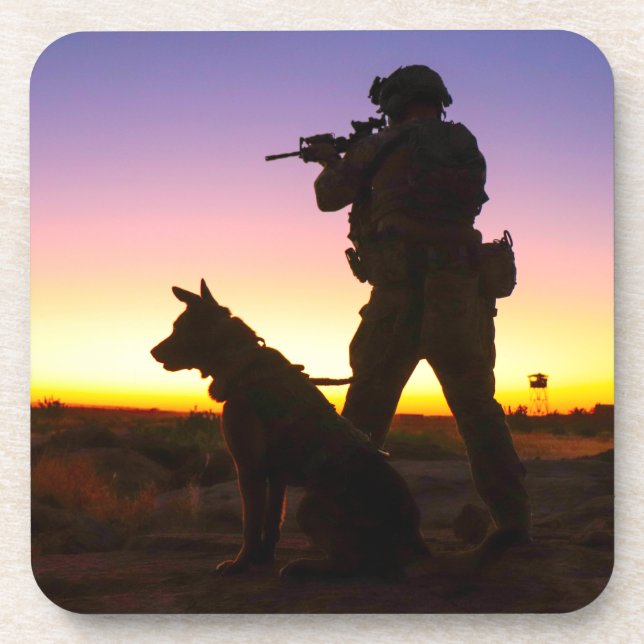 US-MILITÄRHUNDE GETRÄNKEUNTERSETZER (Vorderseite)