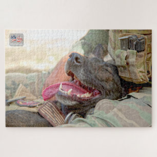 US-MILITÄRISCHER ARBEITHUND (20 x 30 Zoll) Puzzle