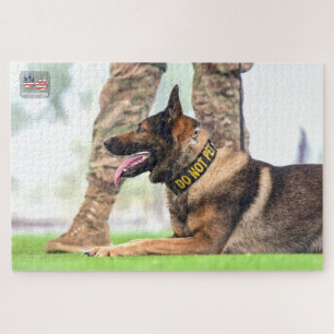 US-MILITÄRISCHER ARBEITHUND (20 x 30 Zoll) Puzzle