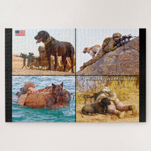 US-MILITÄRISCHER ARBEITHUND (20 x 30 Zoll) Puzzle