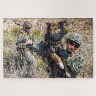 US-MILITÄRISCHER ARBEITHUND (20 x 30 Zoll) Puzzle