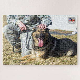 US-MILITÄRISCHER ARBEITHUND (20 x 30 Zoll) Puzzle