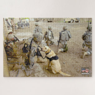 US-MILITÄRISCHER ARBEITHUND (20 x 30 Zoll) Puzzle