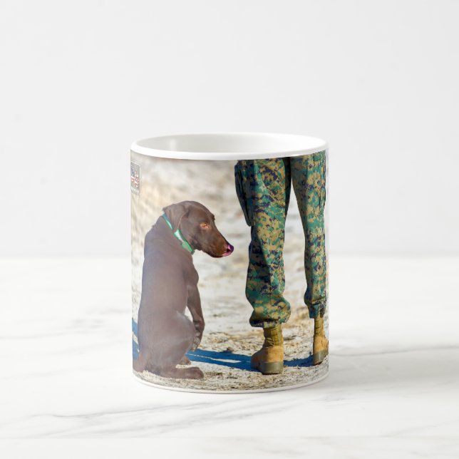 US-MILITÄRISCHER ARBEITSHUND KAFFEETASSE (Mittel)