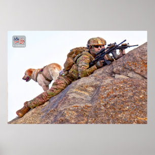 US-MILITÄRISCHER ARBEITSHUND POSTER
