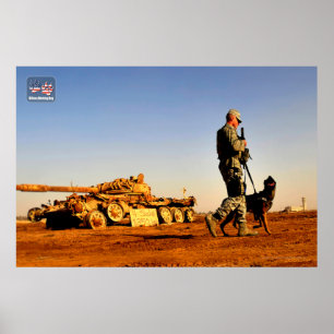 US-MILITÄRISCHER ARBEITSHUND POSTER