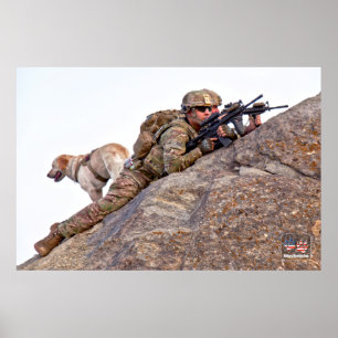 US-MILITÄRISCHER ARBEITSHUND POSTER