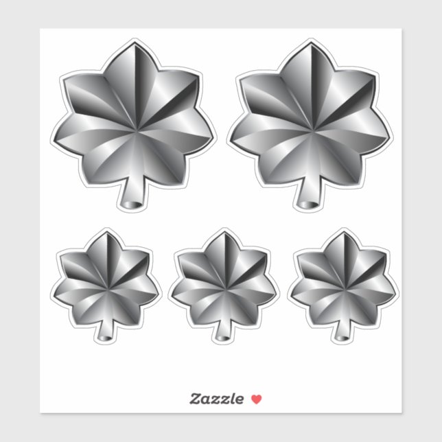 US-Militärstab - Oberstleutnant Aufkleber (Blatt)