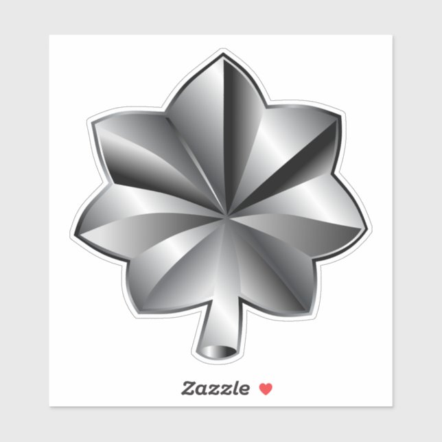 US-Militärstab - Oberstleutnant Aufkleber (Blatt)