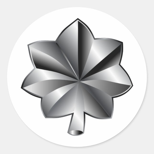 US-Militärstab - Oberstleutnant Runder Aufkleber (Vorderseite)