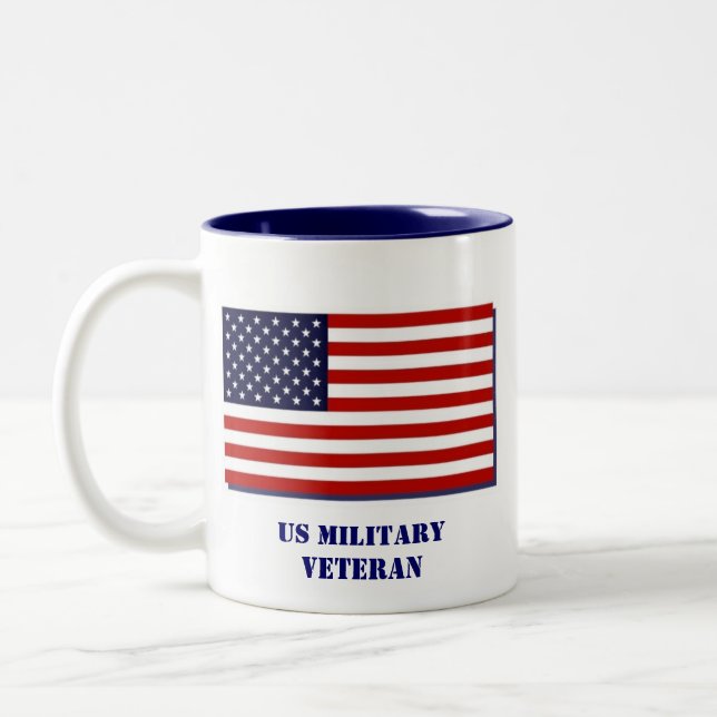 US-Militärveteran Zweifarbige Tasse (Links)