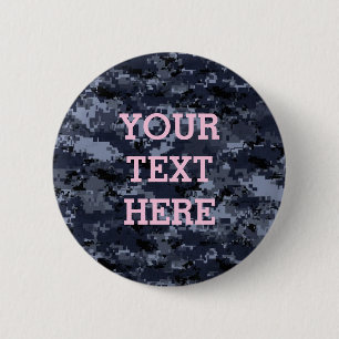 US Military Blue Camouflage Button