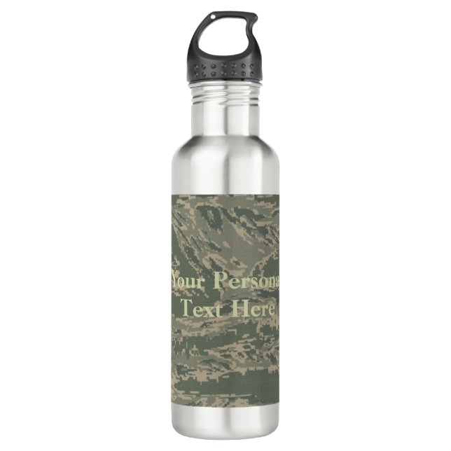 US Military Green Camouflage Stainless Steel Edelstahlflasche (Vorderseite)