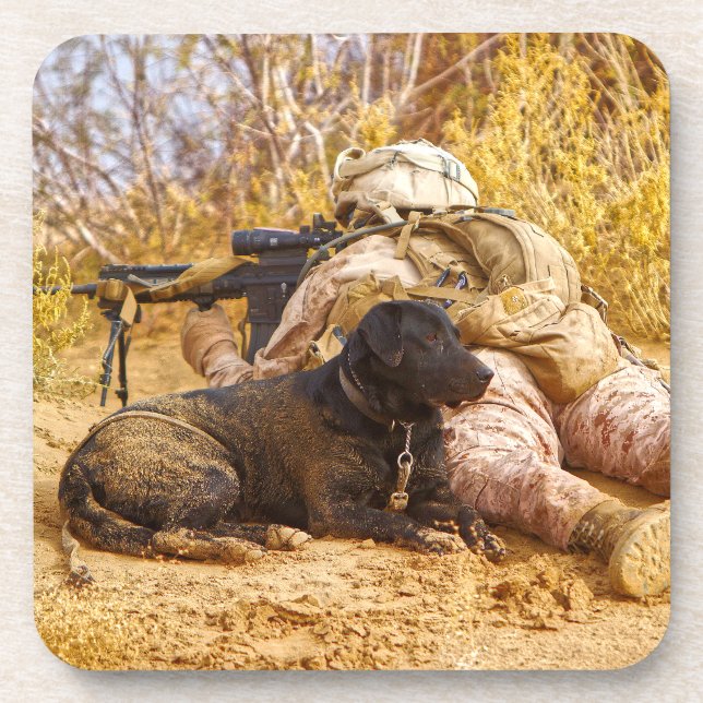 US MILITARY WORKING DOG GETRÄNKEUNTERSETZER (Vorderseite)
