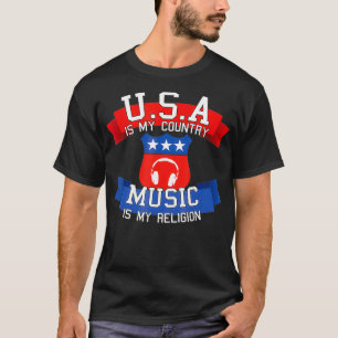 US-Musik für einen patriotischen amerikanischen DJ T-Shirt