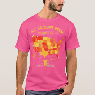 US National Park Map - Vintage amerikanische Wande T-Shirt