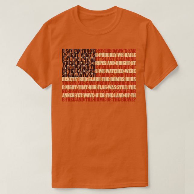 US-Nationalhymne-Flagge The StarSpangled Banner T-Shirt (Design vorne)