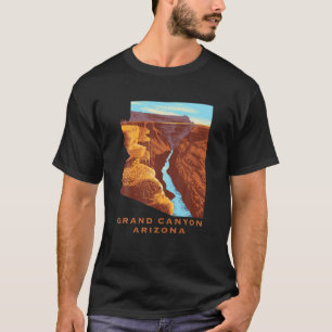 US-Nationalpark in Arizona Karte Vintag T-Shirt