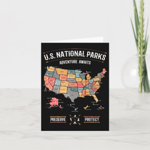 US-Nationalparkkarte Schutz des Wandercamps Karte
