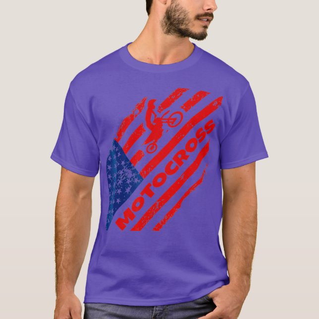 US Nations Dirt Bike T-Shirt American Flag (Vorderseite)