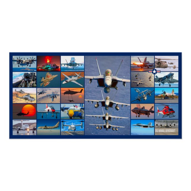 US NAVAL AIRCRAFT "MONTAGE" POSTER (Vorderseite)