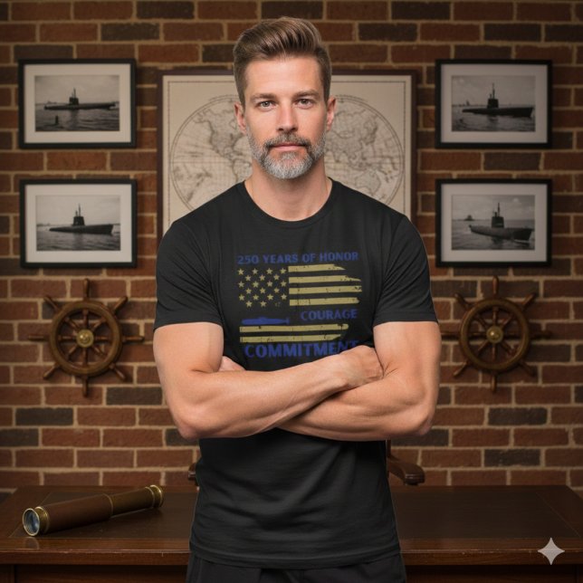 US Navy 250th Anniversary Submarine Honor T-Shirt (Von Creator hochgeladen)