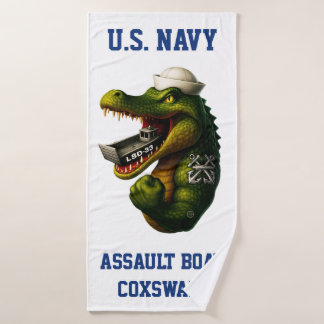US Navy Assault Boat Coxswain Badehandtuch